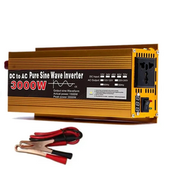 Inverter 12V till 220V Pure Sine Wave 1600W 2200W 3000W Power Inverter EU Laddningsuttag med LED-skärm