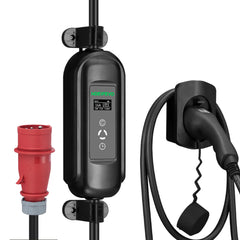 Noeifevo Type2 EV Charging Station Kit, 16A 3-faset oplader til elbiler, CEE 16A mobil EVSE Wallbox med 5 meter kabel