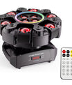 150W 6-haarainen RGBW-beam moving head halo-efektillä, show-valaistus, DMX512, kennollinen säde- ja stroboskooppiefekti, sopii DJ-juhliin, syntymäpäiväjuhliin, ammattimaiseen lavavalaistukseen, baari- ja KTV-valaistukseen