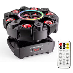 150W 6-haarainen RGBW-beam moving head halo-efektillä, show-valaistus, DMX512, kennollinen säde- ja stroboskooppiefekti, sopii DJ-juhliin, syntymäpäiväjuhliin, ammattimaiseen lavavalaistukseen, baari- ja KTV-valaistukseen