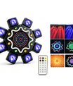 150W 8-Arm RGB Laser Moving Head Licht DJ Party Bühnenlicht, mit Fernbedienung, DMX512 Disco Licht für Party Konzert Bar Feiertage