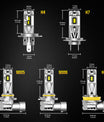 NOEIFEVO H7 H11 H4 9005 9006 Ajovalopolttimot, 80W 12V, 6500K Valkoinen, Kaukovalot ja Lähivalot, 2 Kpl Autovalot