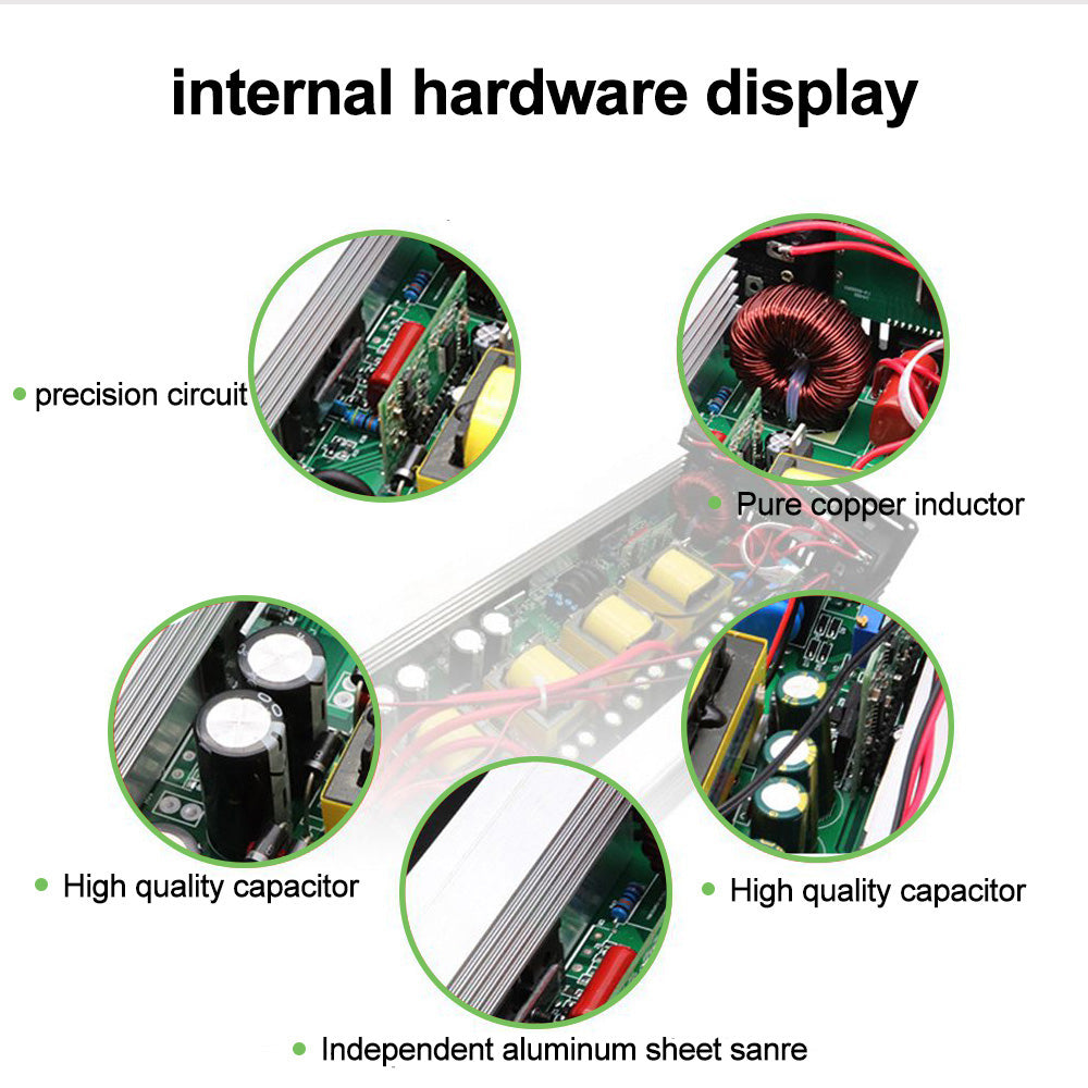 Inversor de onda sinusoidal pura DC 12V para AC110V 220V 3000W 4000W 5000W 6000W 8000W Conversor de tensão Conversor de energia Inversor solar