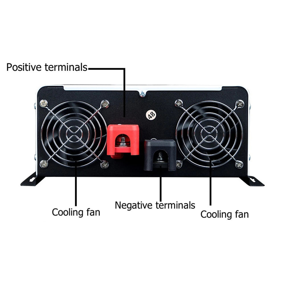 Muuntaja 96V - 230V, 8000 W, 10000 W, 12000 W, aurinkoautoinvertteri kauko-ohjattavalla kaksipistorasia-konvertterilla