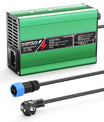 NOEIFEVO 37.8V  2A 3A 3.5A 4A מטען ליתיום עבור סוללות 9S 33.3V Li-Ion Lipo, מאוורר קירור, כיבוי אוטומטי (ירוק).
