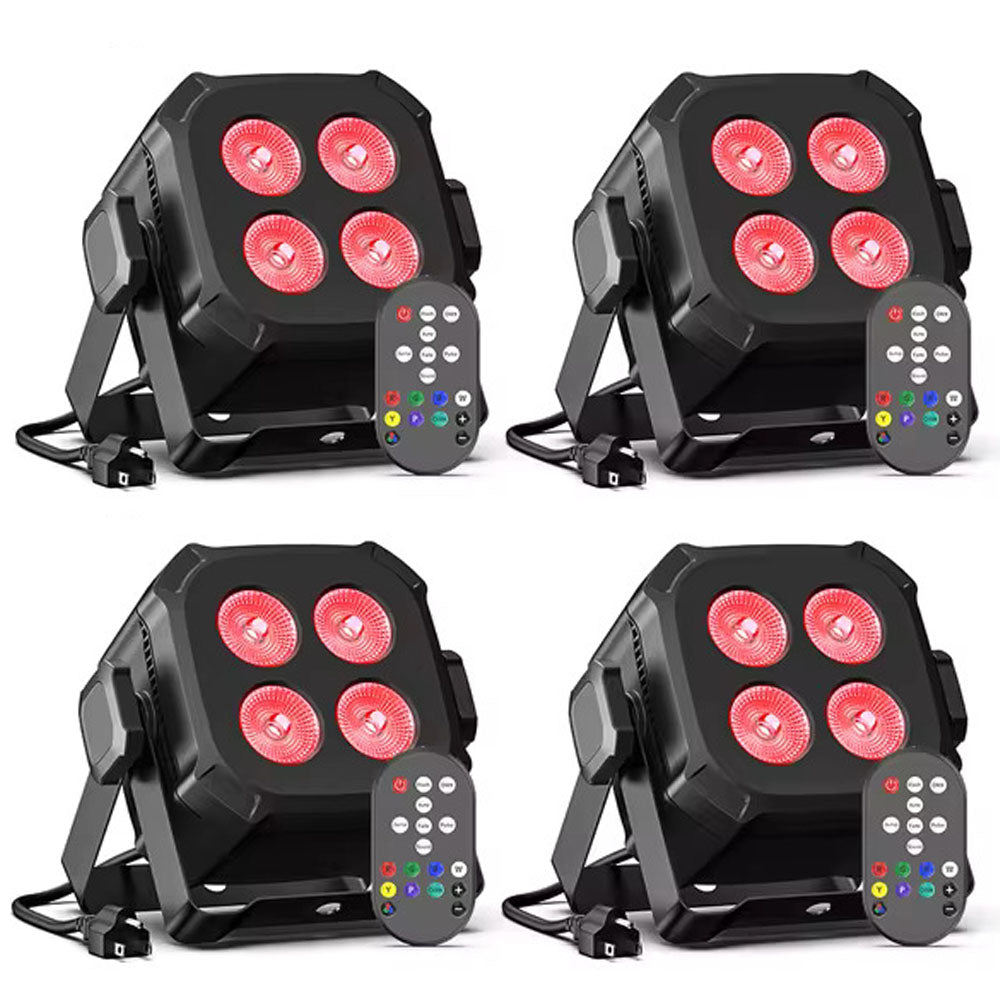 Party-Licht, 4x8W RGB LED Bühnenleuchte mit Fernbedienung/DMX-Steuerung, DJ-Licht geeignet für Hochzeiten, Partys, Clubs und Disco-Veranstaltungen