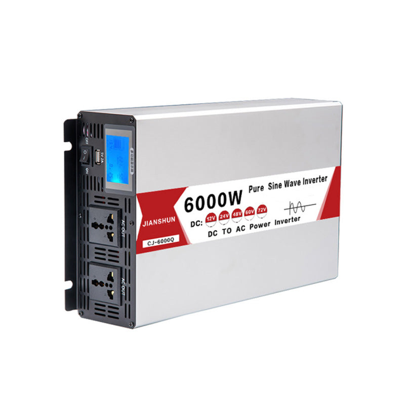 12V 24V 48V 60V 72V 96V aina 220V puhdas siniaaltoinvertteri, 4000W 8000W aurinkoinvertteri USB-näyttömuuntimella