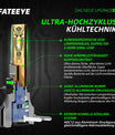FATEEYE H7 LED -ajovalosarja 10000 lm 50 W kauko- ja lähivalo 6500 K valkoinen halogeeni (2 kpl)