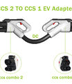 Noeifevo CCS 2 till CCS1 150A 1000V EV-adapter, snabbladdningskabel för J1772-bilar