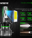 FATEEYE H7 LED -ajovalosarja 10000 lm 50 W kauko- ja lähivalo 6500 K valkoinen halogeeni (2 kpl)