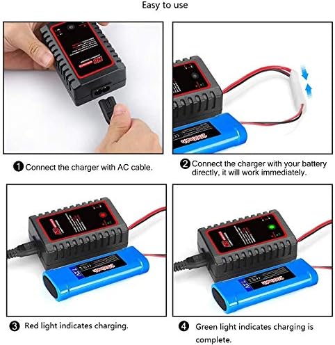 N8 Slimme NiMH / NiCD Acculader voor 2-8s 2.4V 3.6V 4.8V 6V 7.2V 8.4V 9.6V Accu voor Airsoft, RC Auto, Boot, Drone, met Standaard / Mini Tamiya Aansluiting