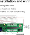 BMS 8S–16S 24V–48V 200A para armazenamento de energia residencial, com balanceamento ativo de 2A, Bluetooth integrado e comunicação RS485/CAN para sistemas solares