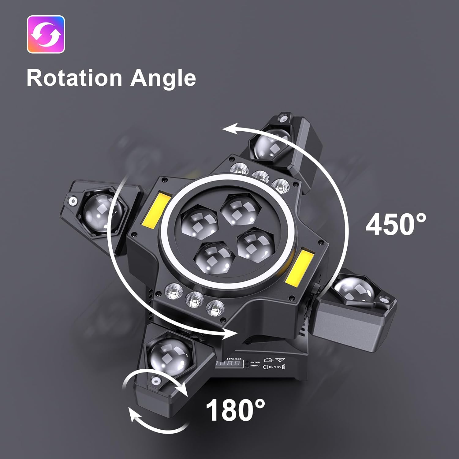 120W lavavalo 4-in-1 RGBW moving head -efekti, laservalo, heijastin, juhlavalaisin kaukosäätimellä Discoon, DJ:lle, baariin, syntymäpäiväjuhliin