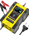 12V 6A / 24V 3A Auto- en motoracculader, intelligente multifunctionele reparatielader met temperatuurdetectie voor loodzuur-, AGM-, gel-, deep cycle-, lithium- en LiFePO4-accu’s