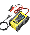 12V 6A / 24V 3A Auto- en motoracculader, intelligente multifunctionele reparatielader met temperatuurdetectie voor loodzuur-, AGM-, gel-, deep cycle-, lithium- en LiFePO4-accu’s