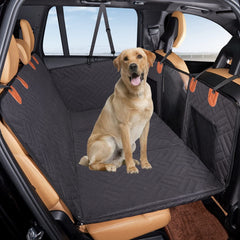 NOEIFEVO CA05 Manta para cachorro para banco traseiro de carro com fundo rígido, banco traseiro com proteção lateral e janela de visualização, manta para carro resistente a arranhões e repelente de água, tapete para cachorro, banco traseiro