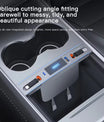 Hurtigoplader til midterkonsol – USB-C lade-dock & USB splitter hub, kompatibel med Tesla M3/Y (Highland 2024–2025 & Standard 2021–2024), intelligent adapter med strømlængdeforlænger