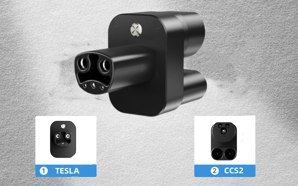 CCS2 till Tesla-adapter för EV-laddare, 400A CCS2 Combo Tesla-omvandlare