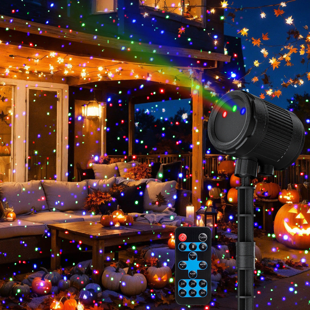 RGB-Laser-Ambientebeleuchtung für Garten & Rasen, Rot-Grün-Blaue Partybeleuchtung für Weihnachten & Halloween