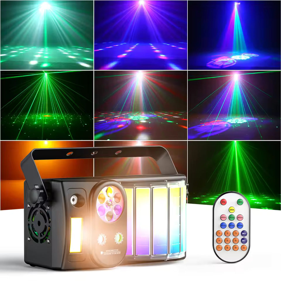 40W LED Partylicht, Bee's Eye 5-in-1-Effektlicht, RGB-Stroboskoplichtprojektor mit verschiedenen Mustern für Bühnenbeleuchtung für DJs, Discos, Partys und Hochzeiten