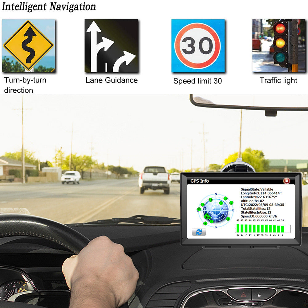 NOEIFEVO XT90 GPS-navigatie, 9-inch touchscreen met Europakaarten, 8GB ROM + 256MB RAM, meertalige ondersteuning, FM-transmissie, voor auto's/bestelwagens/vrachtwagens
