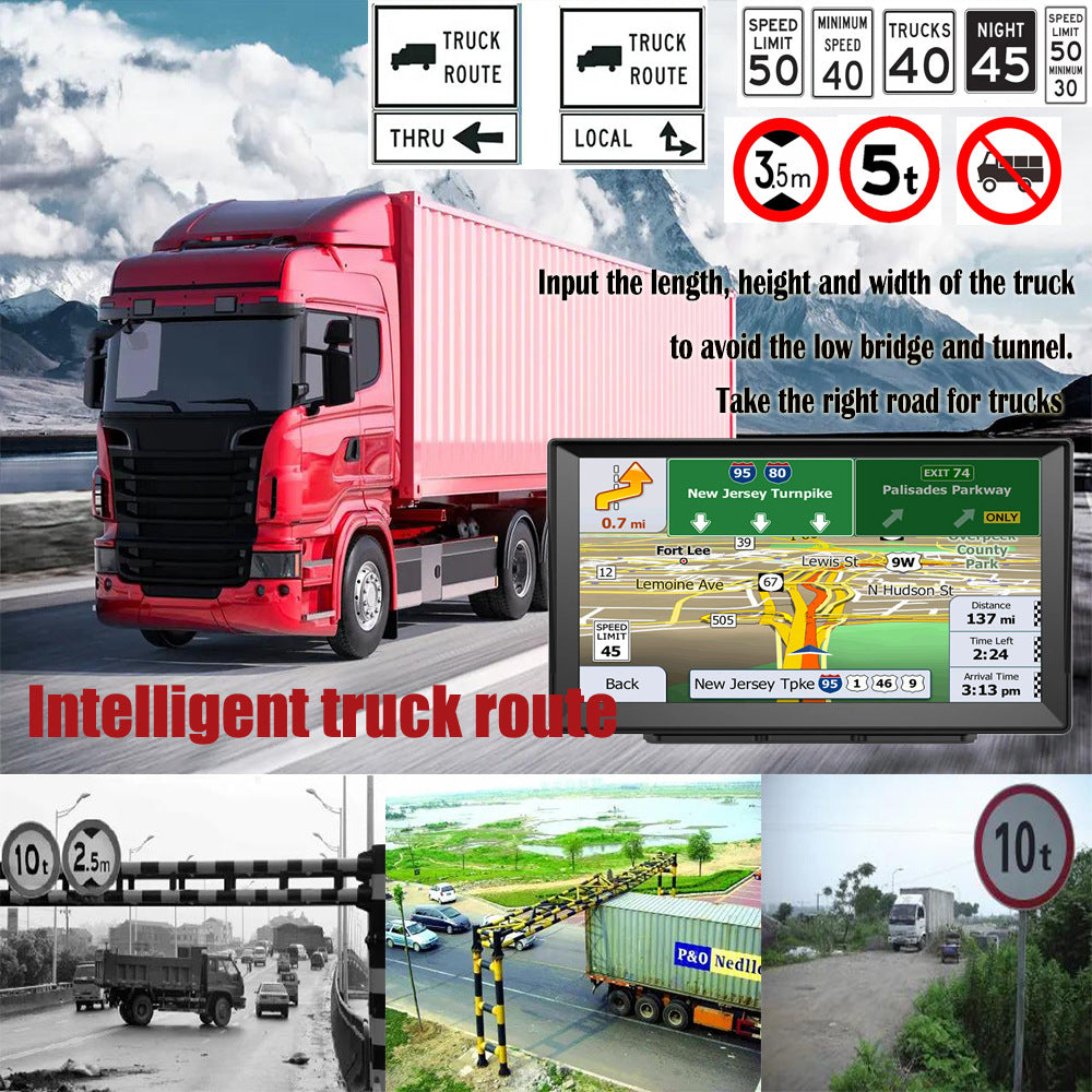 NOEIFEVO XT90 GPS-navigatie, 9-inch touchscreen met Europakaarten, 8GB ROM + 256MB RAM, meertalige ondersteuning, FM-transmissie, voor auto's/bestelwagens/vrachtwagens