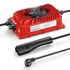 NOEIFEVO 48V 20A golfvogn batterioplader med EZGO RXV & TXT stik til blysyrebatterier, AGM, gel