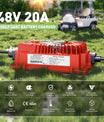 NOEIFEVO 48V 20A golfvagnsbatteriladdare med EZGO RXV & TXT-kontakt för blybatterier, AGM, gel