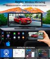 NOEIFEVO C200 10,26 Zoll CarPlay ekran, przenośne radio samochodowe kompatybilne z Apple CarPlay i Android Auto, ekran IPS dotykowy, 4K kamera samochodowa, 1080P kamera tylna, Siri, nawigacja GPS, Bluetooth, MirrorLink, FM