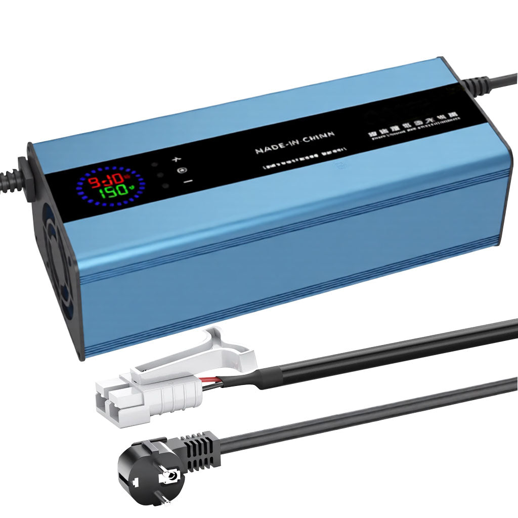 Cargador de litio LiFePO4 de iones de litio ajustable de voltaje de 42 V-88,2 V de NOEIFEVO de 15 A para baterías de 36 V, 48 V, 60 V, 72 V y 84 V