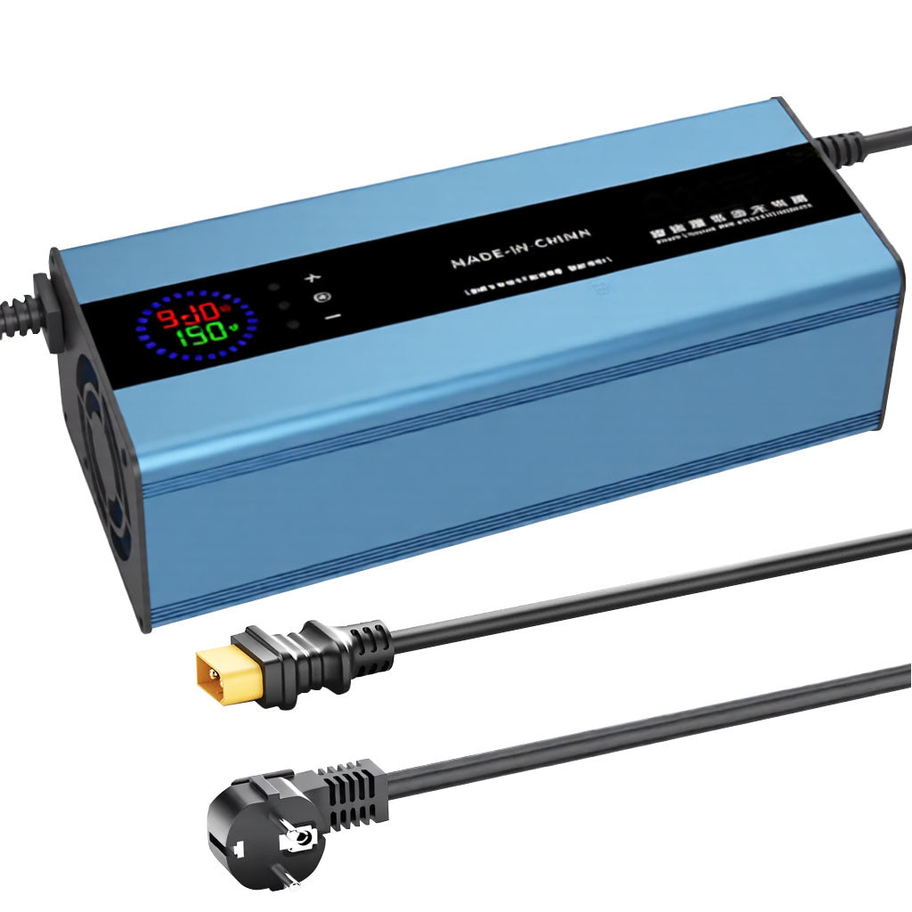 Cargador de litio LiFePO4 de iones de litio ajustable de voltaje de 42 V-88,2 V de NOEIFEVO de 15 A para baterías de 36 V, 48 V, 60 V, 72 V y 84 V